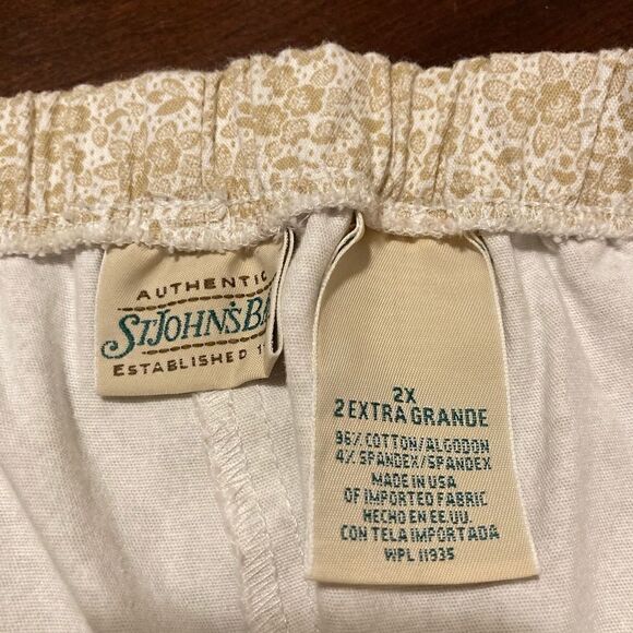 ST JOHNS BAY Cropped (mid-calf) full elastic waist (15” unstretched) /  SZ 2X. - Picture 5 of 5
